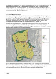 Et kart som viser et planområde med skogsområder, private hager og andre områder, inkludert en legende og tekstbeskrivelse.