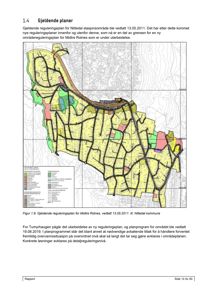 Et kart som viser gjeldende reguleringsplan for Nittedal og Midtre Rotnes, inkludert vegnett og arealbruk.