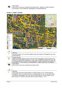 Et kart eller situasjonsplan som viser vannløp, bebyggelse og infrastruktur i et område (Huseby/Nygård).
