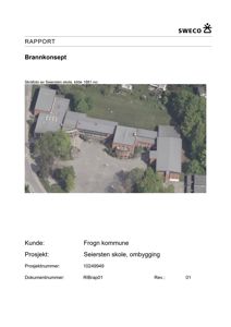 Et skråfoto (luftfoto) av Seiersten skole som viser bygningene og tomma sett fra luften.