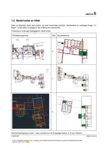 Bildet viser en sammenlignende oversikt over plantegninger for Seiersten skole. Det er en tabell med 'Plantegning gammel' (B2, B3, C1, C2) og 'Ny planløsning' (U, 1, 2) for ulike etasjer eller deler av bygget.