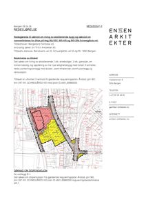 Situasjonsplan som viser tomtens beliggenhet i forhold til nabolaget, med fargete områder som indikerer byggefelt eller arealer under dispensasjonssøknad.