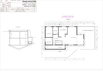 Etasjeplan (1. etasje) med romfordeling, dimensjoner og snittmerke A-A.