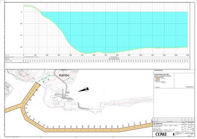 Situasjonsplan som viser tomtens beliggenhet, grenser, høydemodeller og infrastruktur i forhold til omgivelsene.