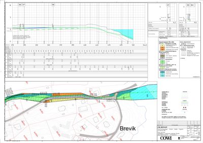 Situasjonsplan som viser tomtens beliggenhet i forhold til nabolag, terrengforhold, vannveier og geotekniske soner.