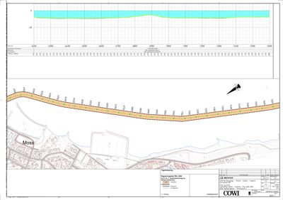 Situasjonsplan som viser etasjeplaner, terrengform og bygningsplassering i forhold til omgivelsene.