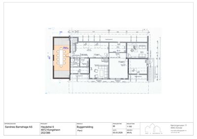 Etasjeplan (Plan 2) for en bolig med romfordeling, møblering og dimensjoner.