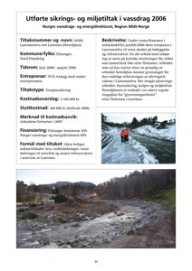 Fotografier av et vassdrag (Lauvneselva) med erosjon og sikringsarbeider.