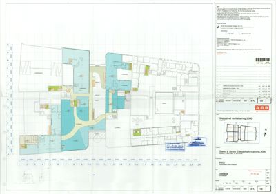 Etasjeplan (3. etasje) for Magasinet revitalisering 2006, som viser romfordeling, vegger og funksjoner.