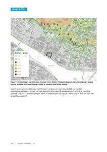 Et bratthetkart (topografisk kart) som viser terrengforhold i et område, inkludert en elv og bygningsbebyggelse.