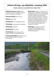 Fotografi av en bekkestrømning (Salangselva) med synlig erosjon langs breddene.