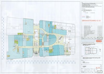 Etasjeplan (2. etasje) med romfordeling, vegger og arealopplysninger for en bygning.
