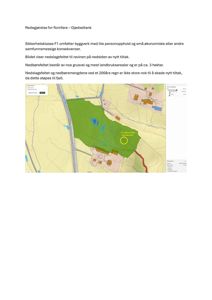 Kart som viser nedslagsfeltet til en ravine, inkludert areal og topografi.