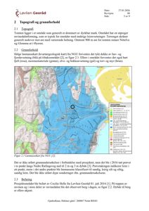 Løsmassekart fra NGU som viser geologiske forhold på tomten.