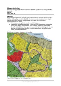 Situasjonsplan som viser beliggenheten av planområdet (Cb3, Cb5, Cb6) i forhold til omgivelsene, inkludert vann (Drangsvann), vei (Høvågsveien) og terrengforhold.