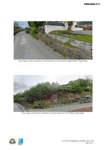 To foton som viser berg i dagen ved eiendomene i Kronstadveien og Klaus Hanssens vei.