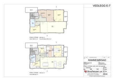 Plantegning som viser romfordeling og arealer for PLAN 2 (2. etasje) av en bolig.