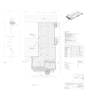 Etasjeplan (1. etasje) for Coop Norge SA i Rana, med romfordeling, dimensjoner og tekniske notater.