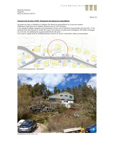 Fotografi av eiendom sett fra veien / sør