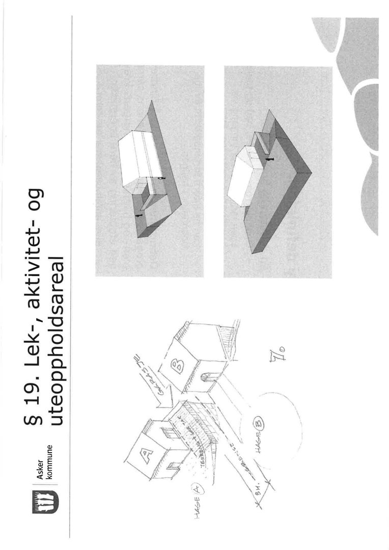 3D-visualisering (rendering) av et utendørs aktivitetsområde med lekeplass og uteoppholdsareal.