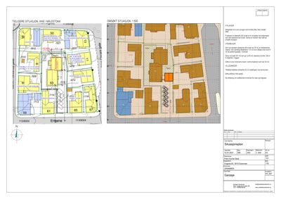Situasjonsplan som viser tomtens plassering i forhold til nabolaget, bygningers plassering og arealbruk.