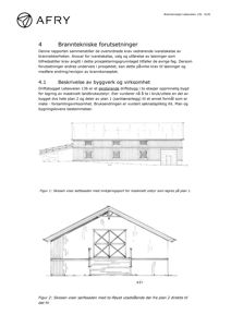 Bildet viser en tegning av en fasade (fra nord og sør) for et eksisterende driftsbygg, inkludert detaljer som vinduer, dører og takform.