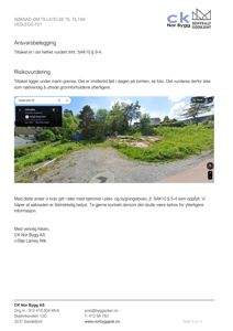 Et bilde fra Google Street View som viser et fjellområde på tomten.