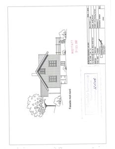 Fasadetegning av en bygning sett fra nord (mot nord).