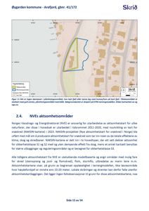 Et kart over Øygarden kommune som viser et tiltaksområde (gult) og et påvirkningsområde (blått) i forhold til fjell og snøskredfare.