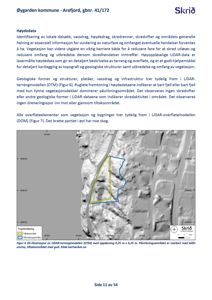 Et 2D-kart (LIDAR-terrengmodell) som viser topografi, skredvifter og vegetasjon i Øygarden kommune.