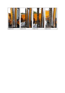 Fotografier av boremaskin i arbeid, sannsynligvis fra en grunnvannsprøve eller geoteknisk undersøkelse.