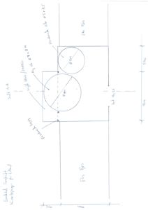 Snittegning (Snitt A-A) som viser detaljert konstruksjon av fundamentet, inkludert dimensjoner på søyler og betongplater.