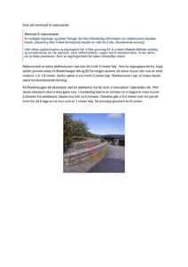 Fotografi av en steinmur med en rød tegnet linje som illustrerer en planlagt endring eller høyde.