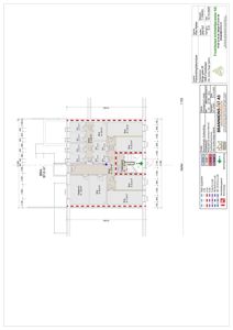 Etasjeplan (1. etasje) som viser romfordeling, vegger, dører og arealer for Brannmoens LIT AS.