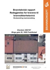 Et luftfoto eller satellittbilde av en bygning med adresse Bings gate 20, som er inkludert i en brannrapport.