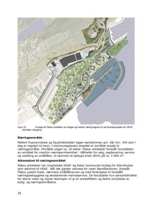 3D-visualisering eller illustrasjon av et forslag til næringsområde med boliger og maritim næring.