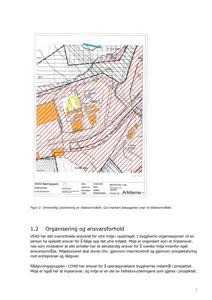 Situasjonsplan som viser omtrentlig utstrekning av tiltaksområdet og bebyggelse.