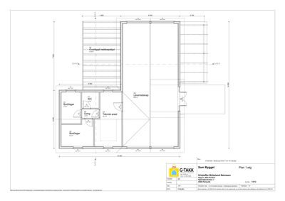 Etasjeplan (1.etg) som viser romfordeling, dører og mål for en bolig.
