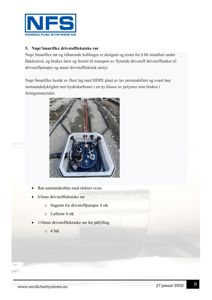 Fotografi av drivstoffteknisk utstyr, inkludert rør og en tank, som er installert i graven.