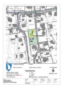 Situasjonsplan som viser eiendomsforhold, naboeiendommer, vegnett og bygningsplassering for Jærestrandveien 6.
