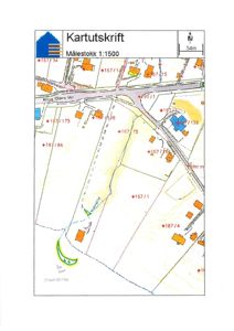 Situasjonsplan (kart) som viser eiendomsgrenser, vegnett, høydemålinger og nabolag.