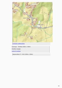 Ortofotokart over et område med topografi, veier og bygninger.