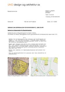 Bildet viser et dokument med to kartutsnitt (situasjonsplaner) som illustrerer eiendomsforhold og reguleringsplan for Skivikveien 9C.