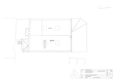 Etasjeplan (Plan 3. Etasje) som viser romfordeling, dører, vinduer og innredningselementer som 'Apert reol' og 'MESANIN'.
