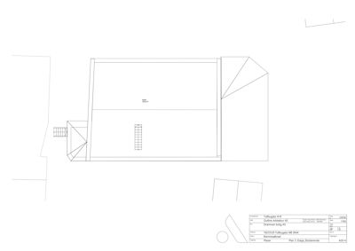 Etasjeplan (Plan 3) som viser romfordeling og veggkonstruksjoner for en bygning.