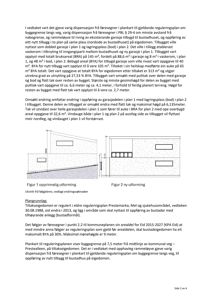 Snittegning som viser opprinnelig og ny utforming av bygget, inkludert høyder og plassering av vinduer.
