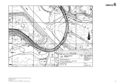 En oversiktskart over et område med en vei (Statens vegvesen) og terrengforhold, inkludert høydemålerlinjer og vegnavn.