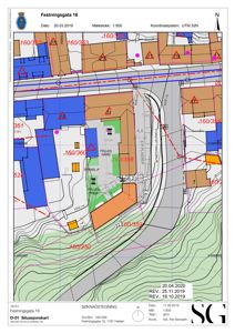 Situasjonskart som viser tomtens plassering i forhold til nabolaget, veier og andre bygninger.