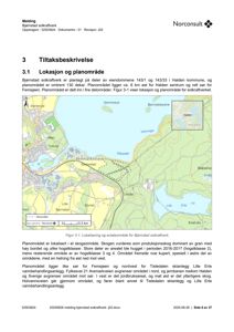 Et kart som viser lokalisering og avtaleområde for Bjørnstad solkraftverk i Halden kommune, inkludert nabolag, veger og vannveier.