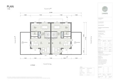 Etasjeplan (2. etasje) med romfordeling, dimensjoner og arealoppdeling.